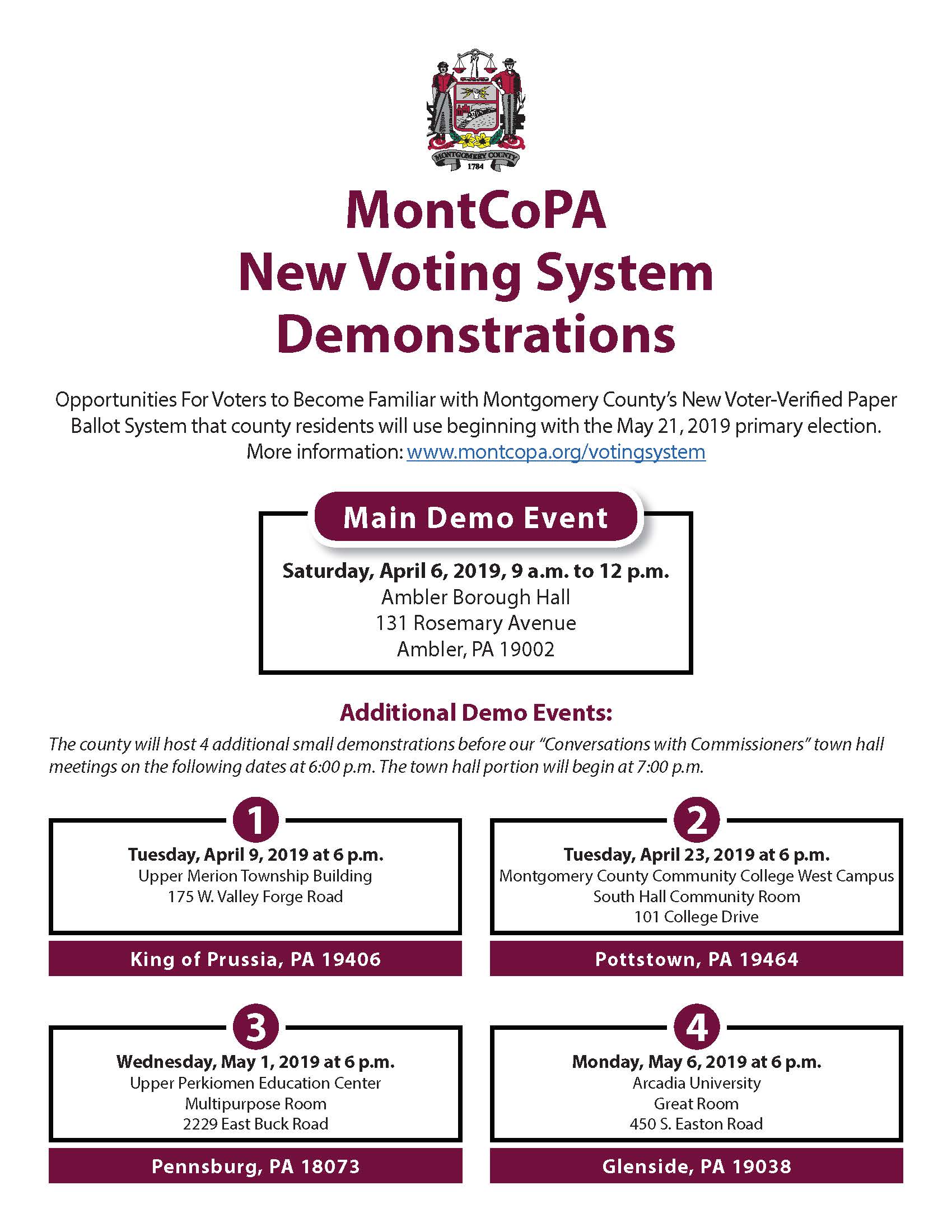 2019 Voting System Demonstrations Flyer