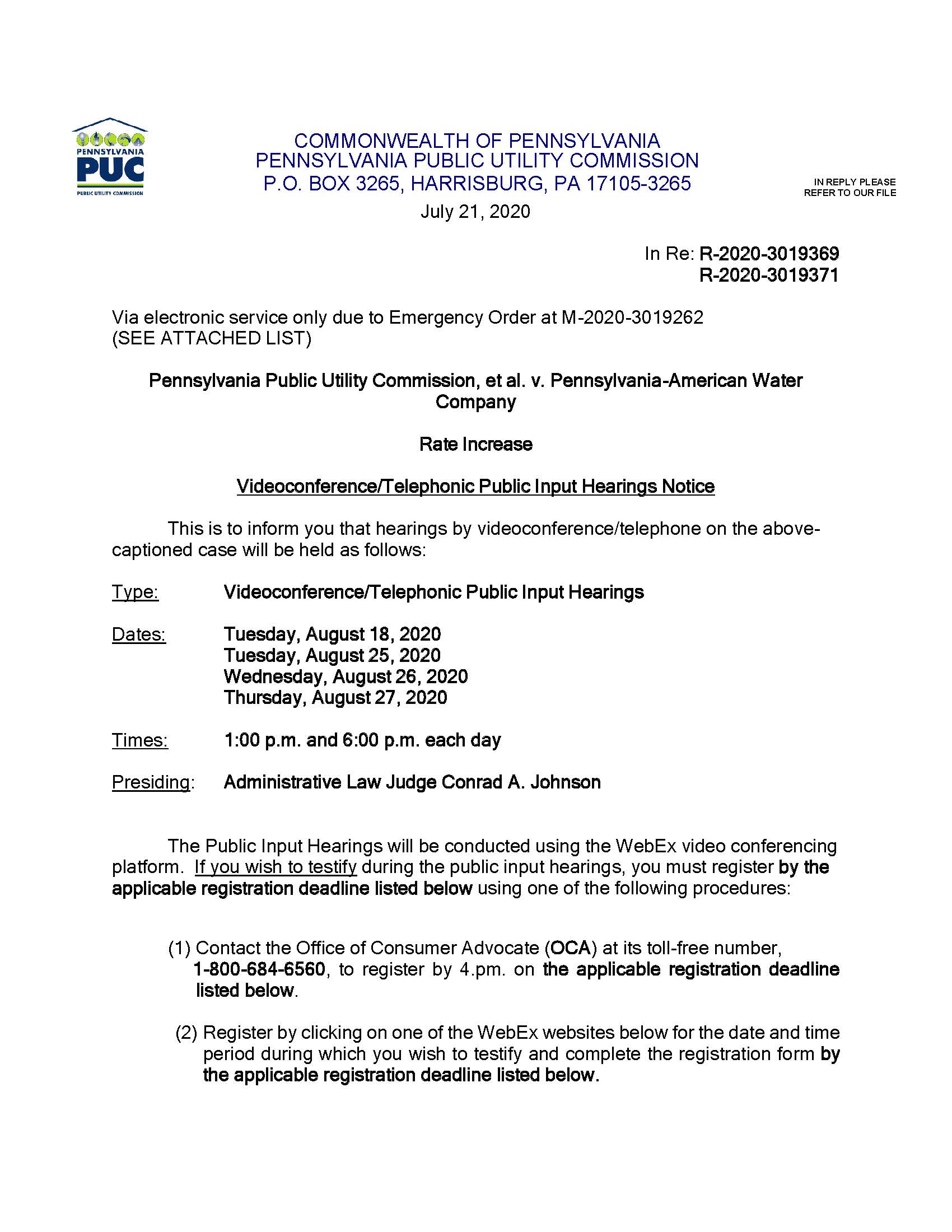 R-2020-3019369 Public Input Hearing Notice_Page_1