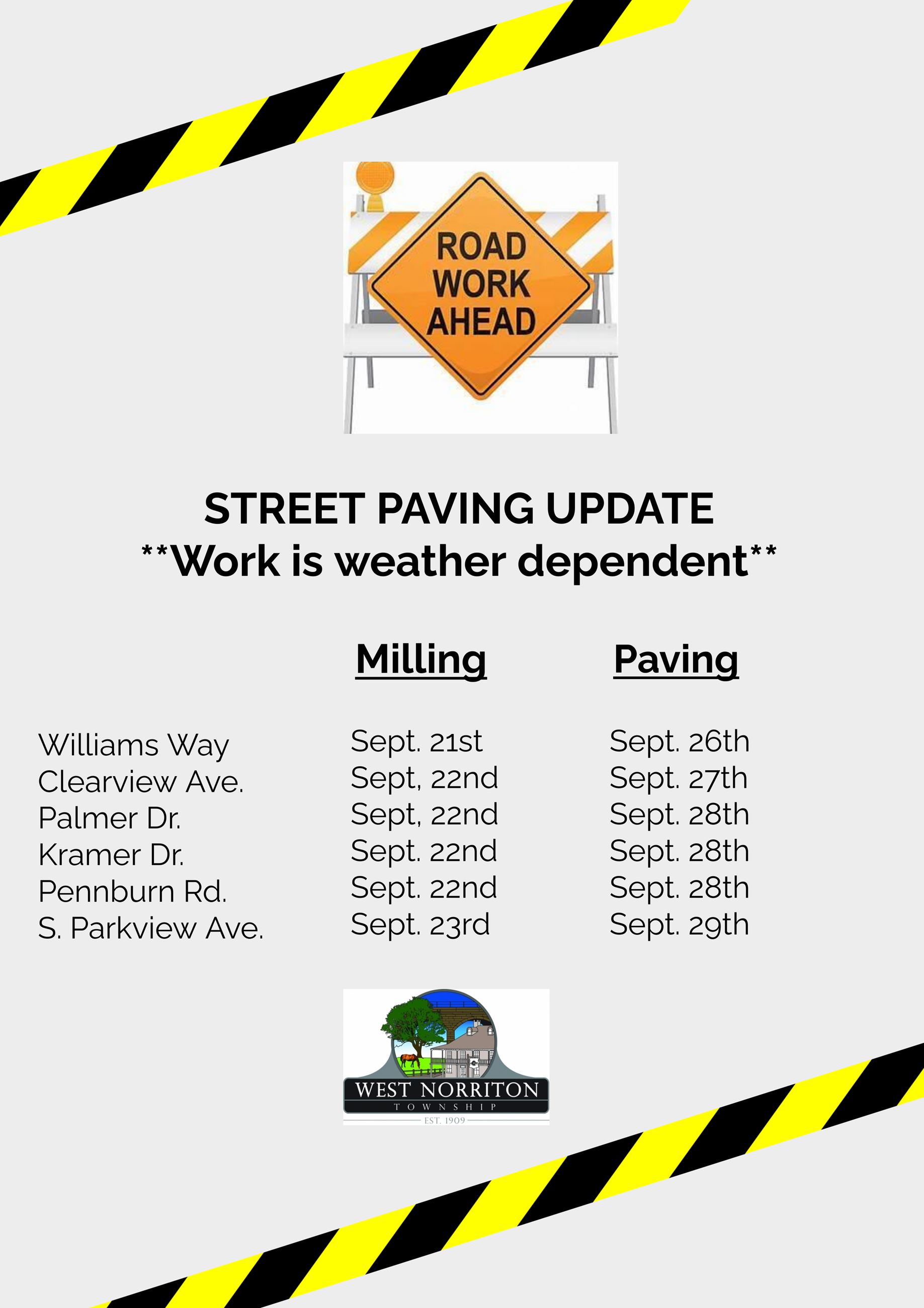 Street Paving Update